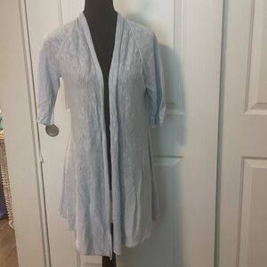 Eileen Fisher pale blue open Front cardigan XS